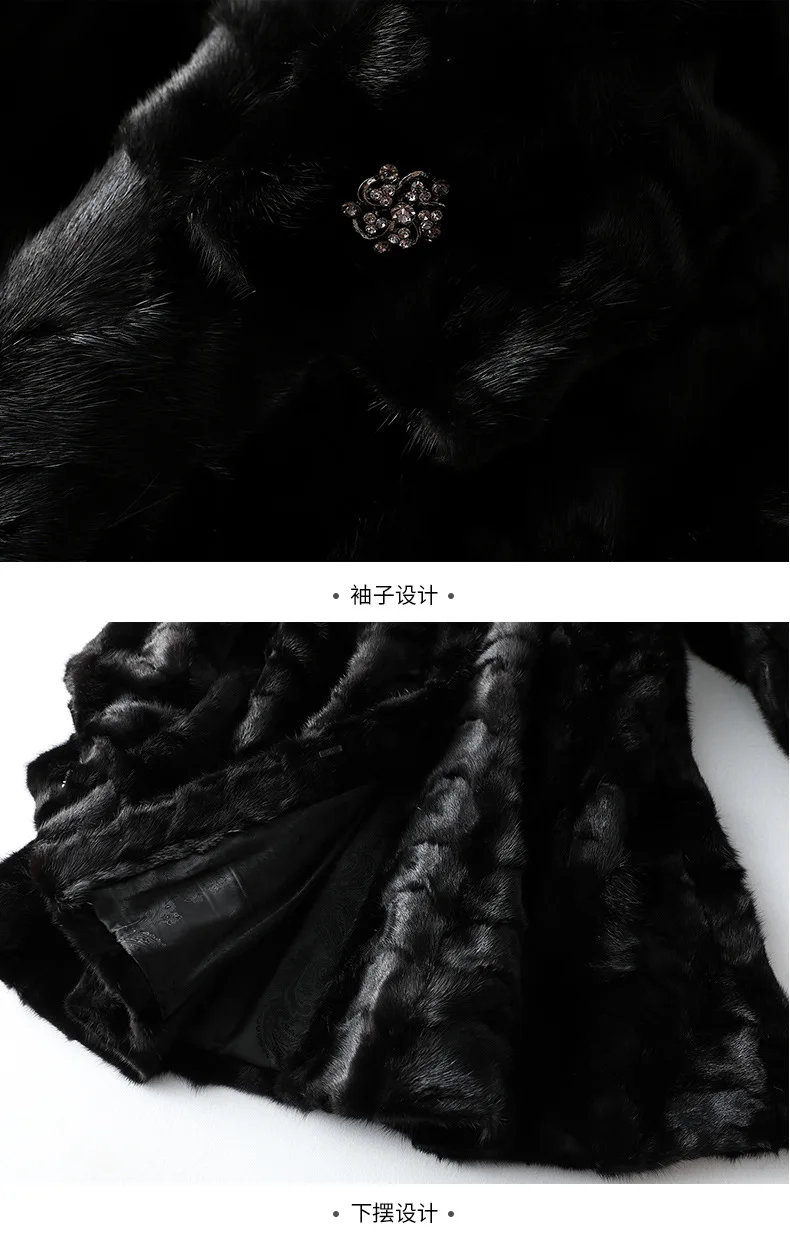 Роскошная куртка из натурального норкового меха с капюшоном тонкий пояс зимняя