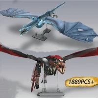 new creative series the ice dragon model building blocks set classic moc ideas education toys for children action figure
