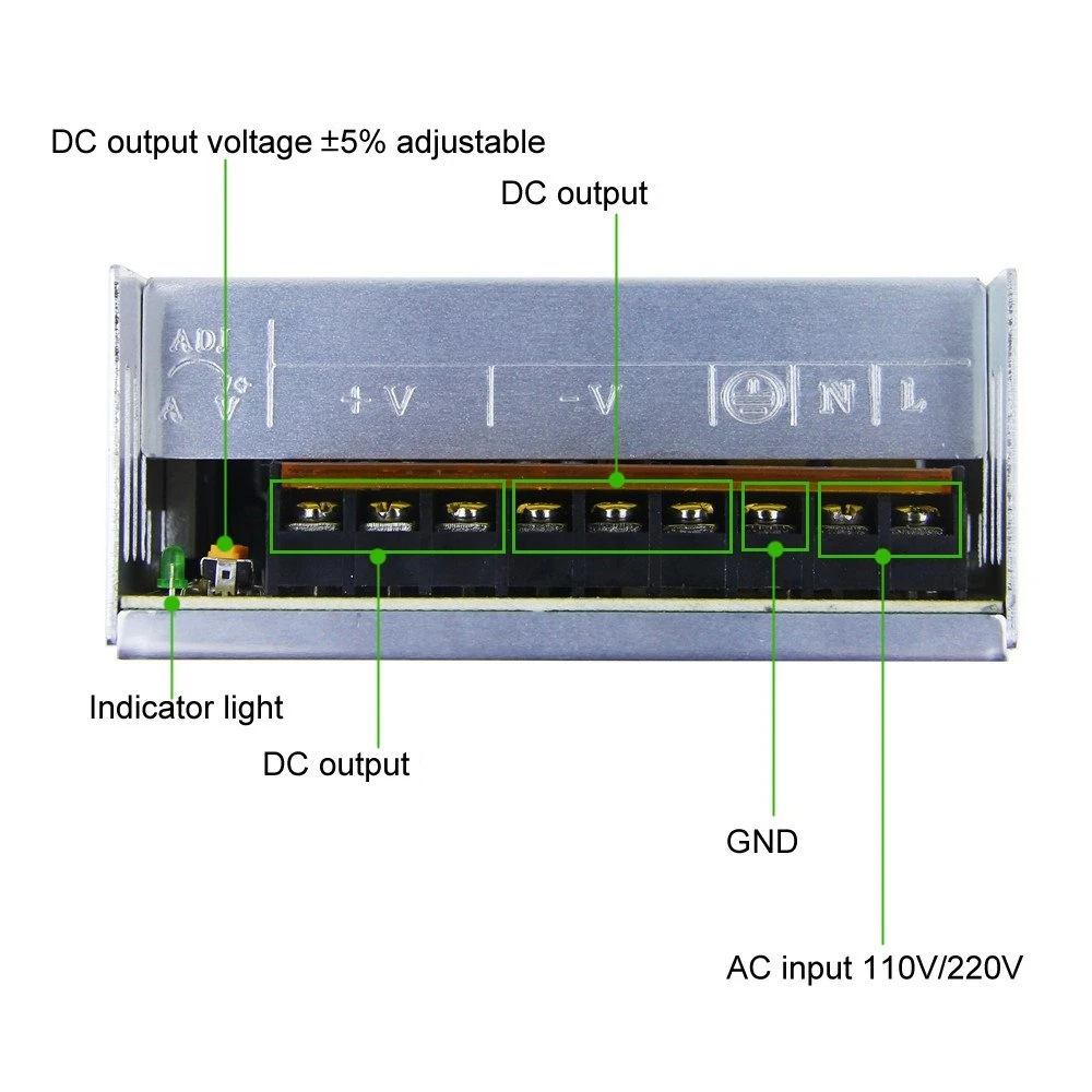 DC 5V 12V 24V 36V 48V 60V Switching Power Supply 2A 3A 4A 5A 8A 10A 15A 20A 25A 30A 40A 50A 60A 100A Transformer Adapter | Обустройство