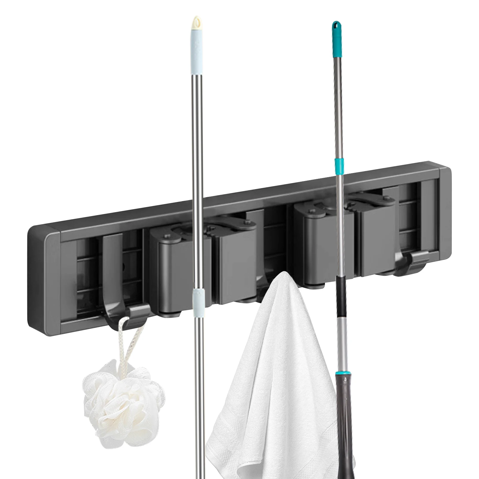 Настенный держатель для швабры вешалка метлы зажим щеток с 3 крючками стойка