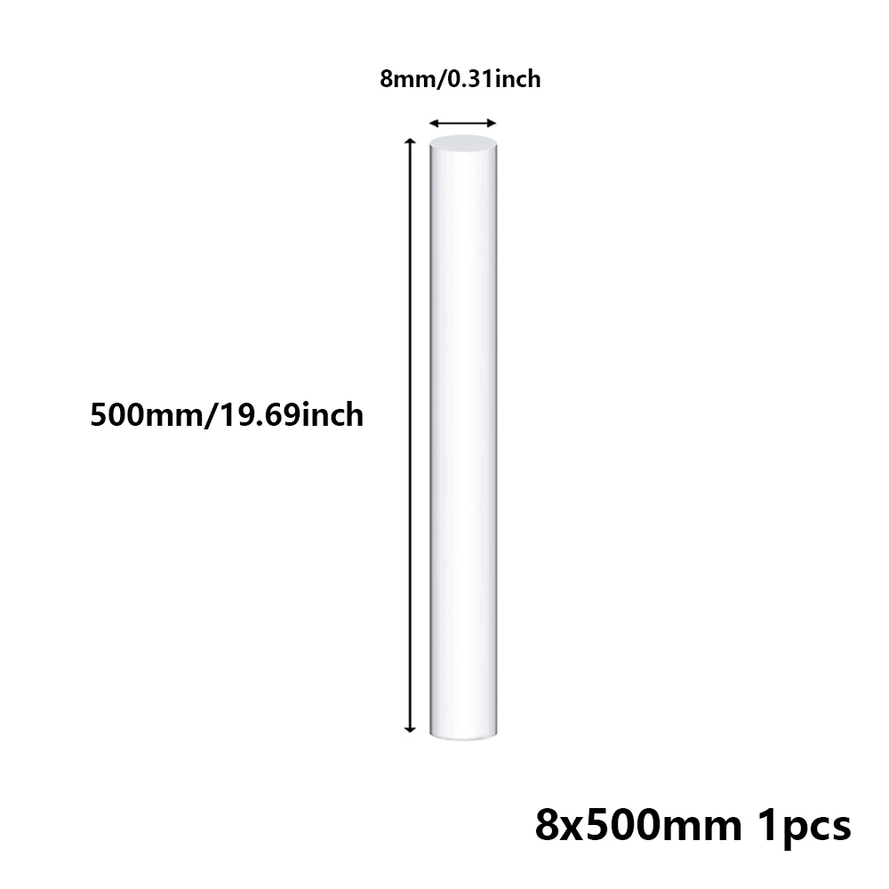 Прозрачные акриловые стержни 2/3/4/5/6/8/10/12/14 мм, длина 500 мм