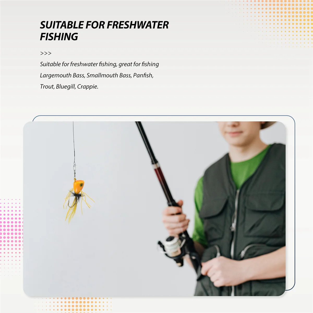 10 шт. рыболовные попперы для ловли нахлыстом