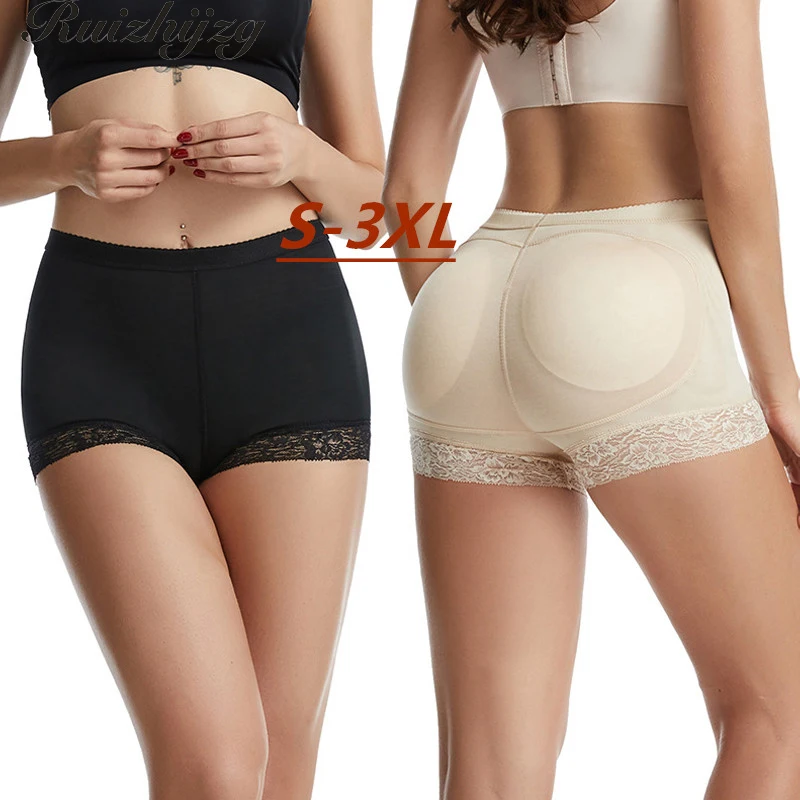 

Трусики Ruizhijzg женские с эффектом пуш-ап, дышащие с вкладышами, нижнее белье для бедер, шорты для коррекции фигуры, кружевные женские трусики