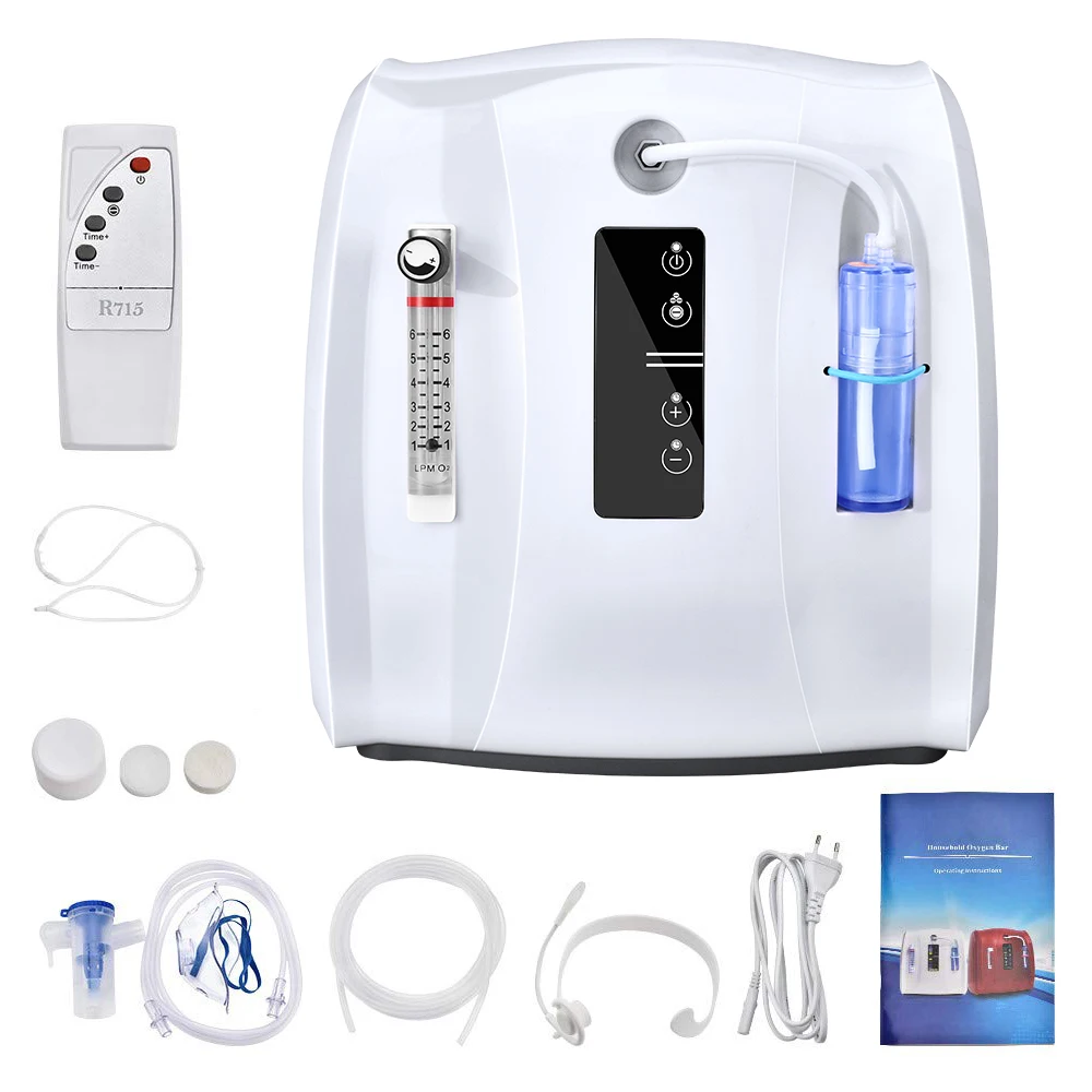 

AUPORO Oxygen Concentrator 1-6L/Min Adjustable Oxygen Machine For Home Travel Use Remote Control