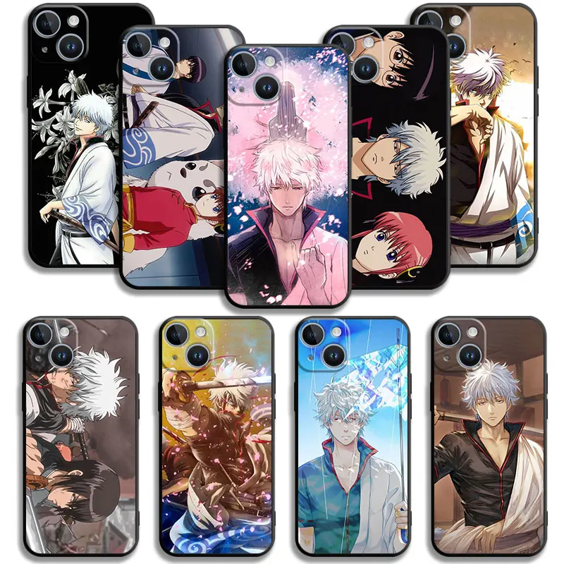 

Japan Anime GINTAMA For iPhone 14 13 12 11 Pro X XR XS Max 8 Plus Mini Silicone Case