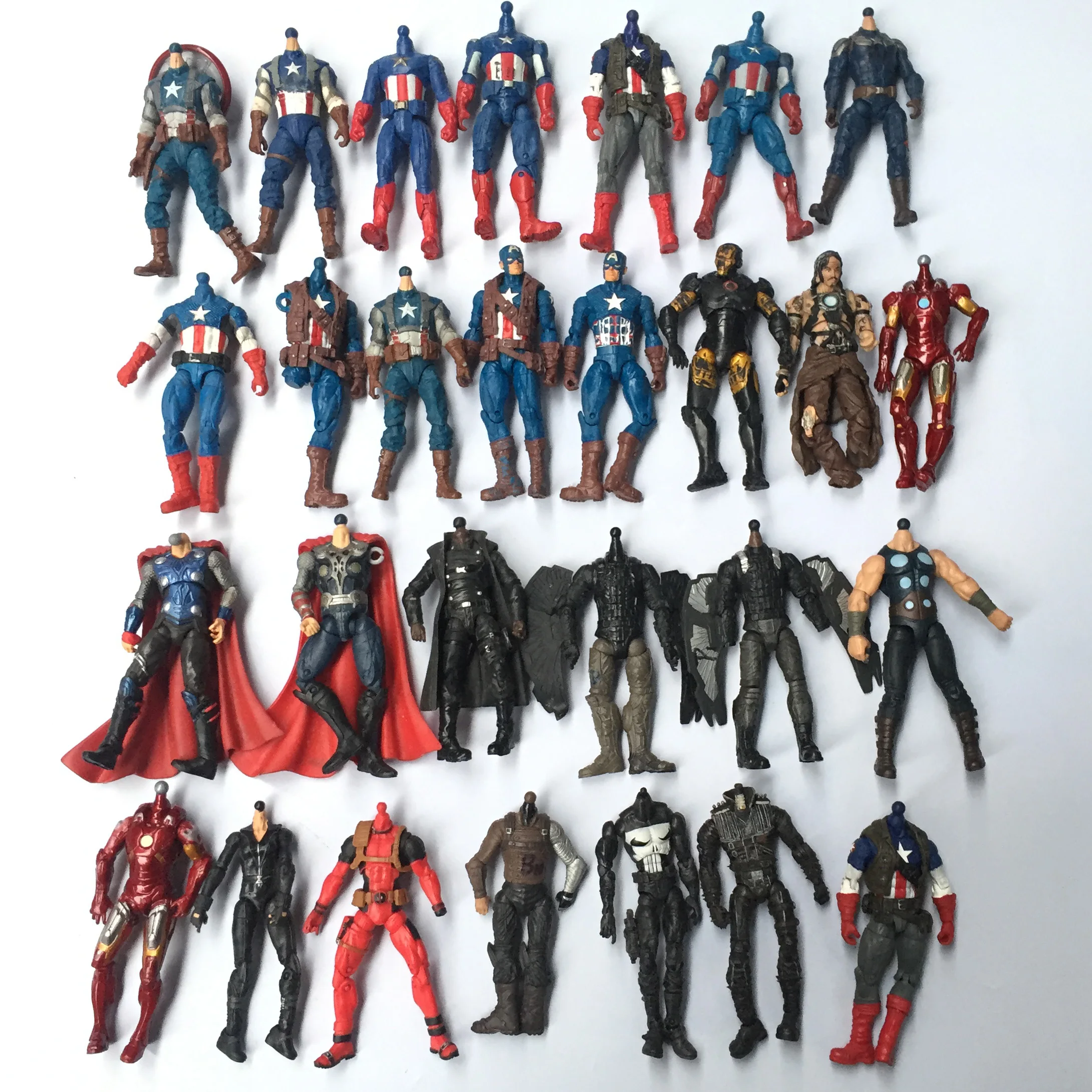 

Genuine Marvel Action Figure 3.75 Inch Deadpool Ghost Knight Punisher Iron Man Steve Rogers Body Movable Model Toy