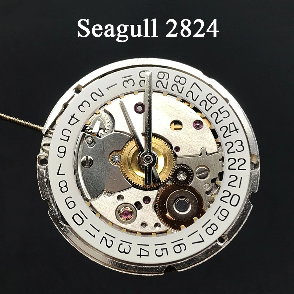 

25 Jewels Original Seagull 2824-2 Mechanical Watch Movement Automatic Self-winding Mechanism White Date Calendar Replacement