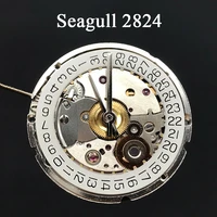 25 jewels original seagull 2824 2 mechanical watch movement automatic self winding mechanism white date calendar replacement
