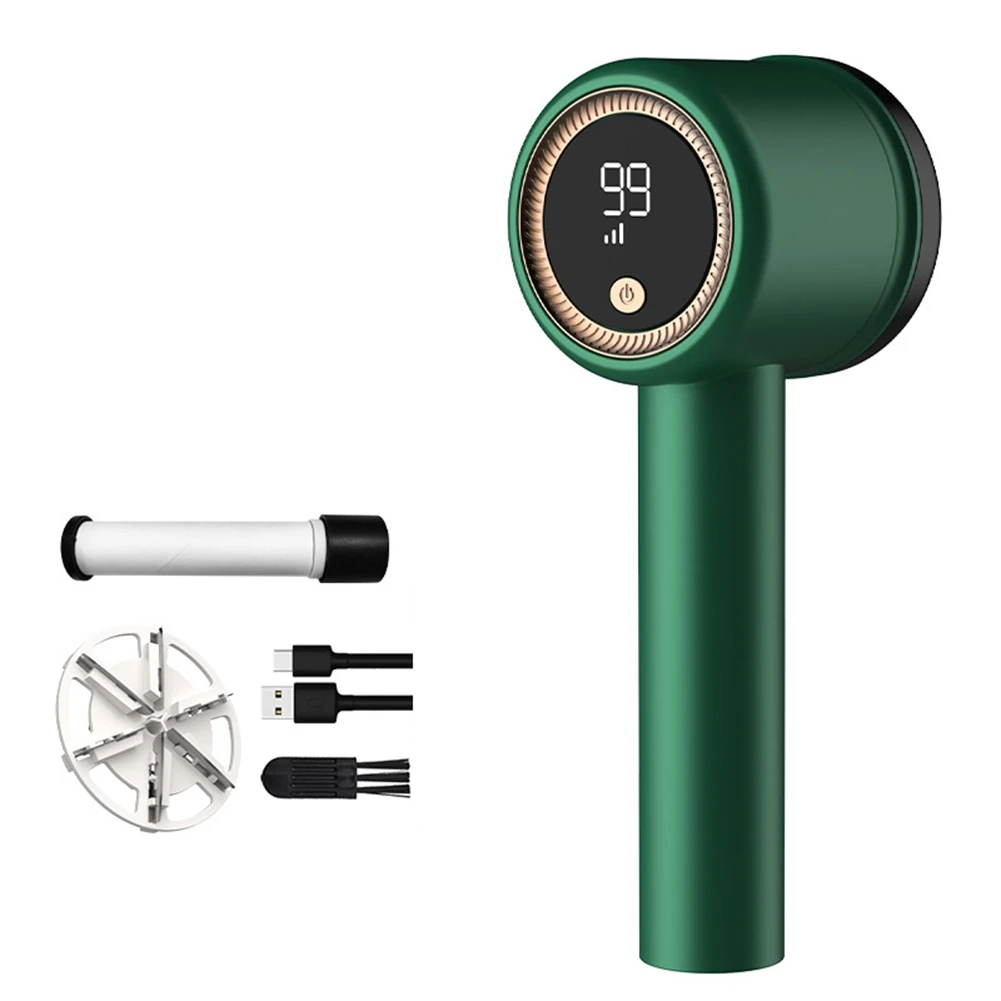 Clothes Hair Ball Trimmer USB Rechargeable Electric Lint Remover for Spool Machine Fabric Shaver Ball Green