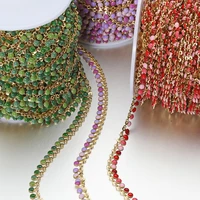 1meter gold stainless steel chain enamel sunflower drop beaded chains for jewelry making diy choker bracelet necklace wholesale