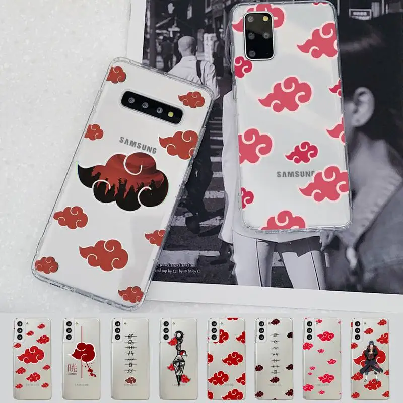

BANDAI Akatsuki cloud Phone Case for Samsung S20 S10 lite S21 plus for Redmi Note8 9pro for Huawei P20 Clear Case