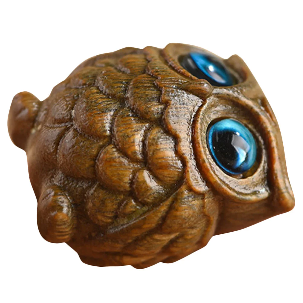 

Wooden Owl Shape Statue Home Decorative Ornament Carving Owl Statue Owl Figurine