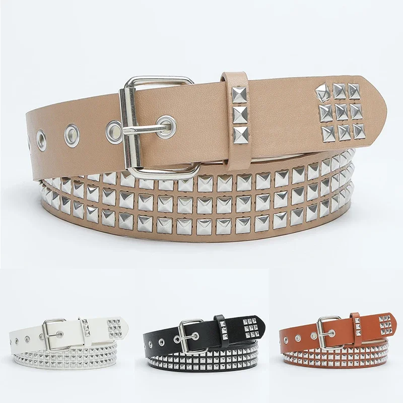 

Style Belt Goth Women Rivet Waistband Waist Jeans Girls Punk PU For For Y2K Belts Leather Strap Belts Fashion