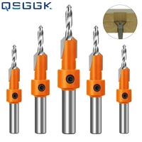 woodworker countersink drill bit 8mm shank self tapping screws guide step drill hss for timber aluminum alloy open hole tools