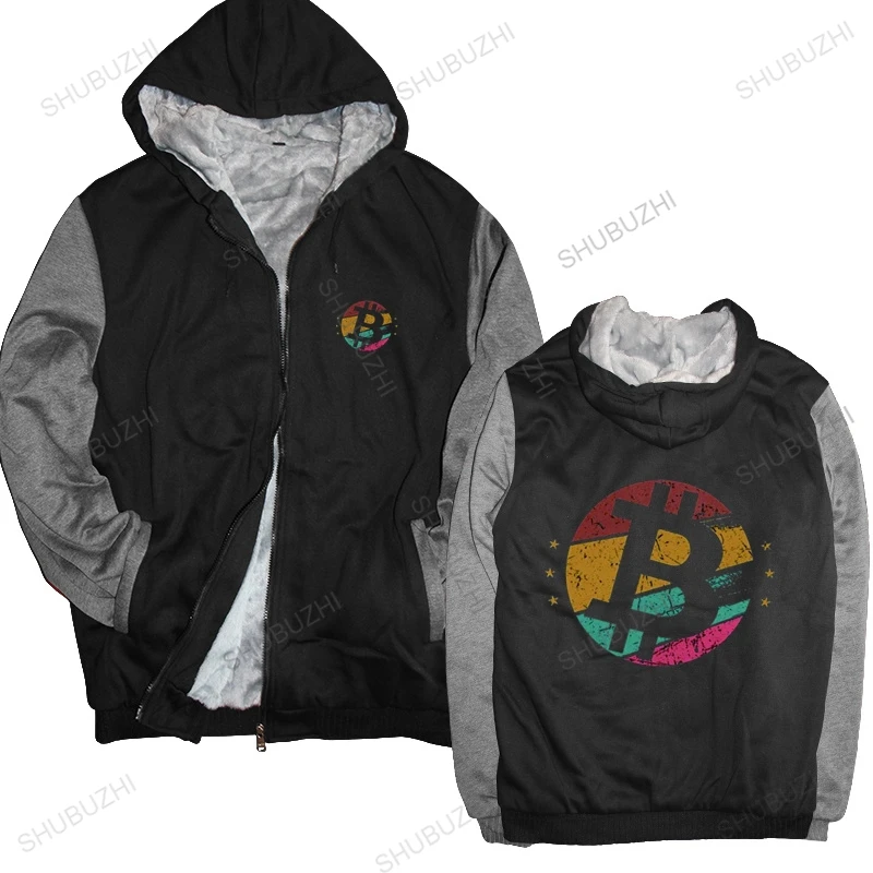 

Streetwear Mens Vintage Bitcoin hoody pulloverd thick hoody hoodie BTC Cryptocurrency Crypto Blockchain sweatshirt Top coat