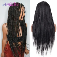 long straight synthetic box braids wigs 26 inch high quality synthetic twist wigs for women ombre braided wigs on sale clearance