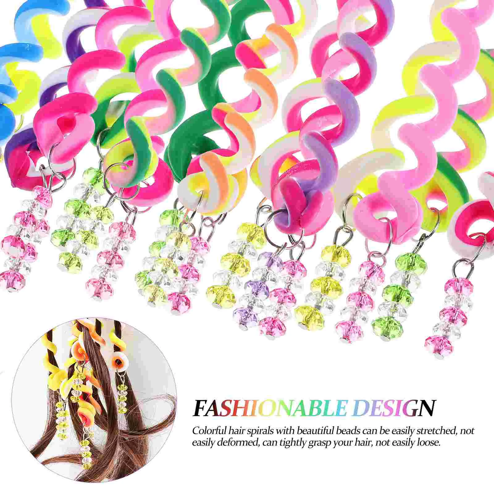 

42 Pcs Children's Color Braided Hair Braider Tools Girls Kids Spring Spiral Band