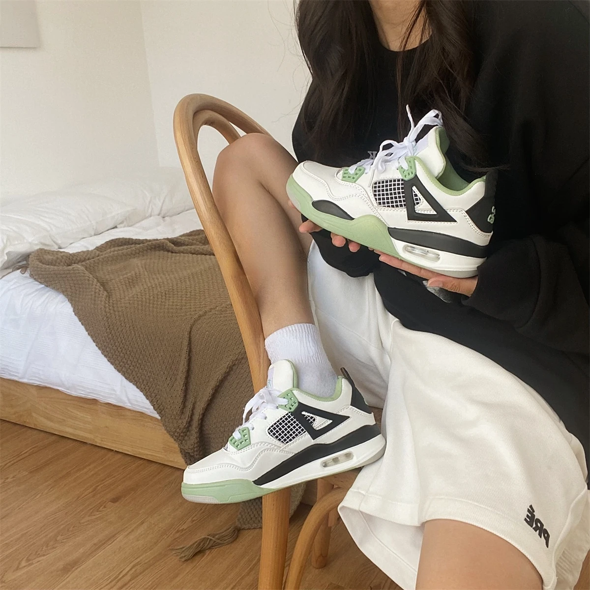 Women's Sneakers 2023 New Breathable Mesh Platform Casual Sneakers Sneakers Men's Tennis Women's Vulcanized Shoes Green Novelty