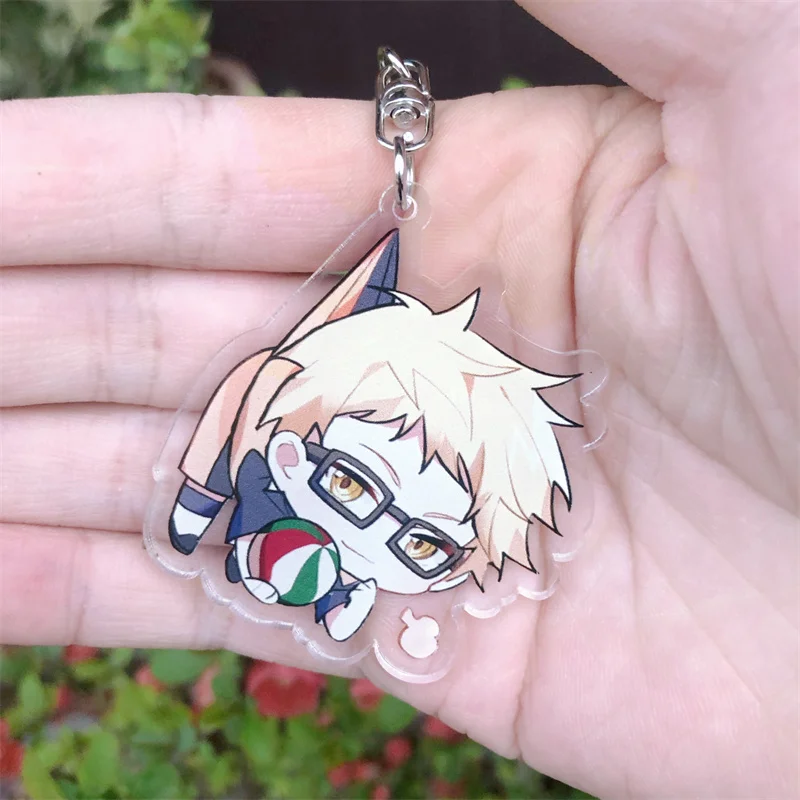 Брелок с Аниме Haikyuu акриловый аксессуар для ключей кулоном Сугавара Куши Юй