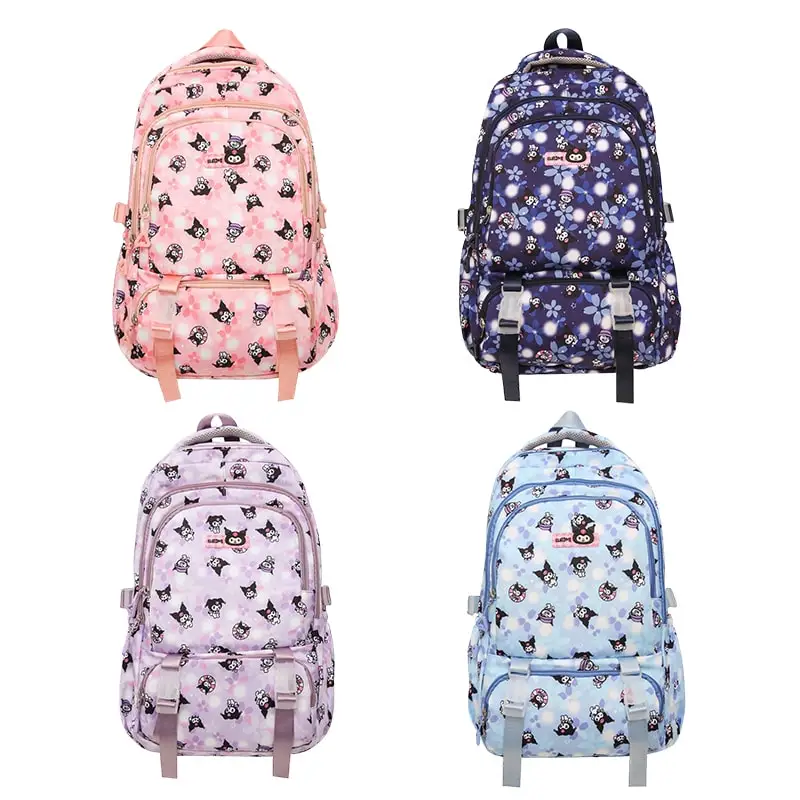 Рюкзак Sanrioed с аниме Kuromi милый вместительный школьный портфель для учеников