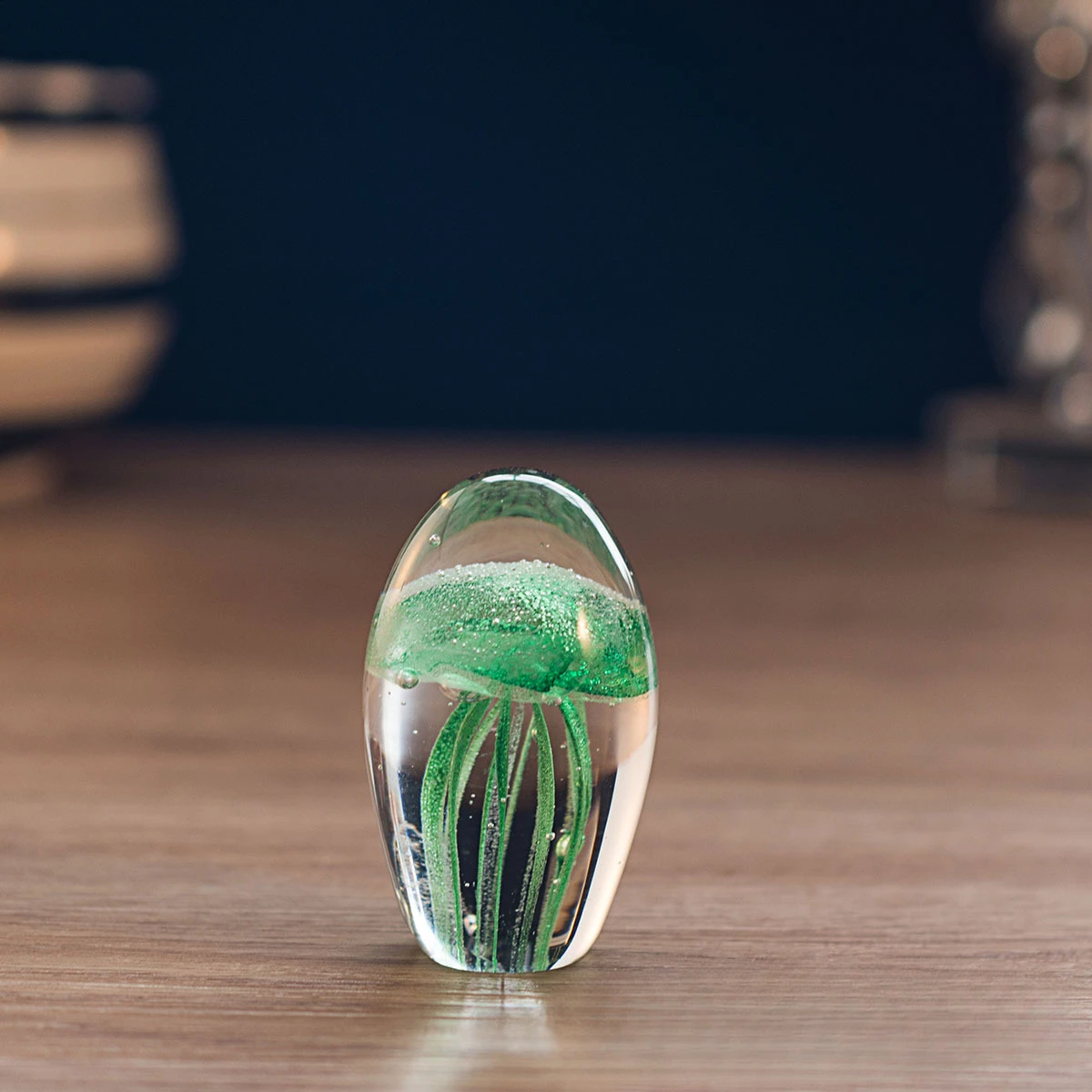 

Glaze Crystal Glass Simulation Jellyfish Livre De Decoration Luxe Miniature Items Table Desk Decoration Sculptures & Figurine