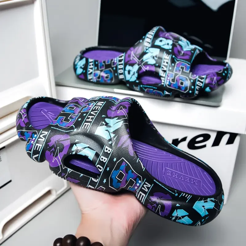 Мужские Нескользящие шлепанцы мягкая подошва пляжные сандалии кокосовые