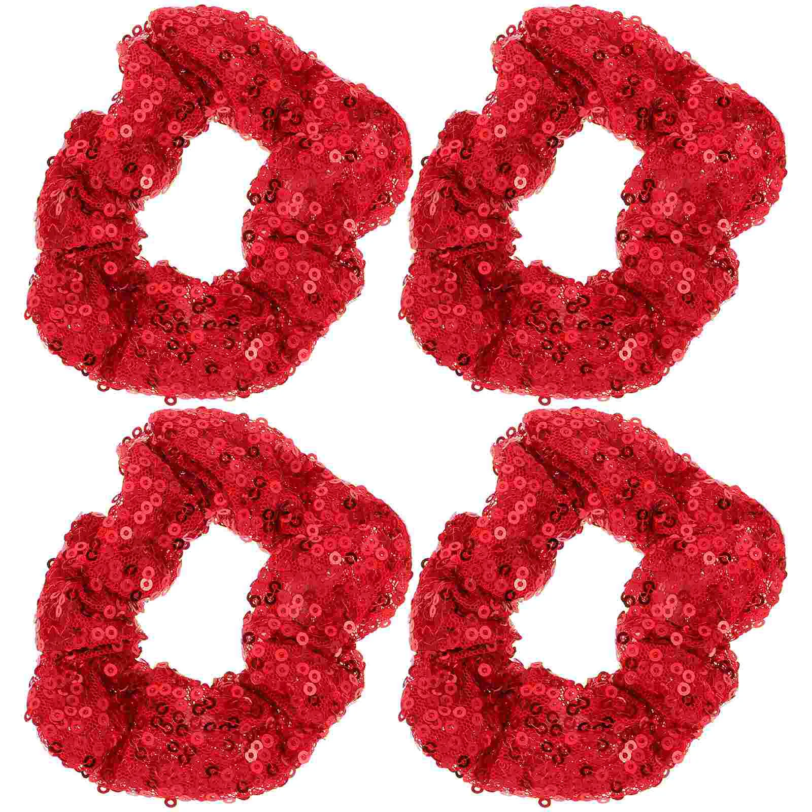

Scrunchies Hair Bands Sequins Christmas Hair Bobbles Elastic Hairbands Ties Girls Party Favors Holiday