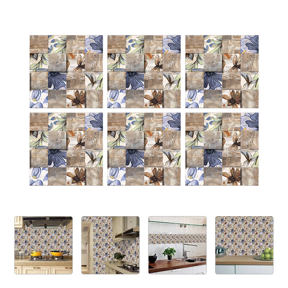 

Tile Wall Sticker Decals Stickers Kitchen Decor Decal Talavera Floral Set Pvc Stick Mexican Backsplash Decorative Bathroom Tiles
