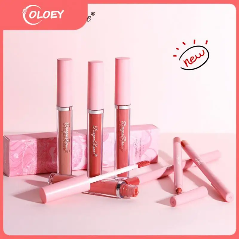 

Non-stick Cup Lip Gloss Not Fade Sweatproof Color Lipstick Matte Lip Makeup Tools Modified Lip Liner Set Easy To Apply Lip Glaze