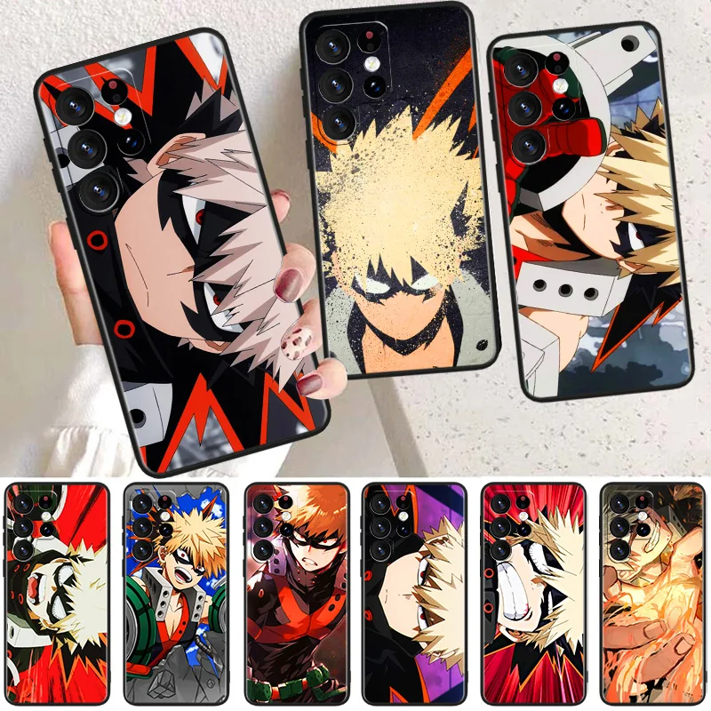 

Anime My Hero Academia Phone Case For Samsung Galaxy S23 S22 S21 S20 FE Ultra S10e S10 S9 S8 Plus Lite Black Soft Cover