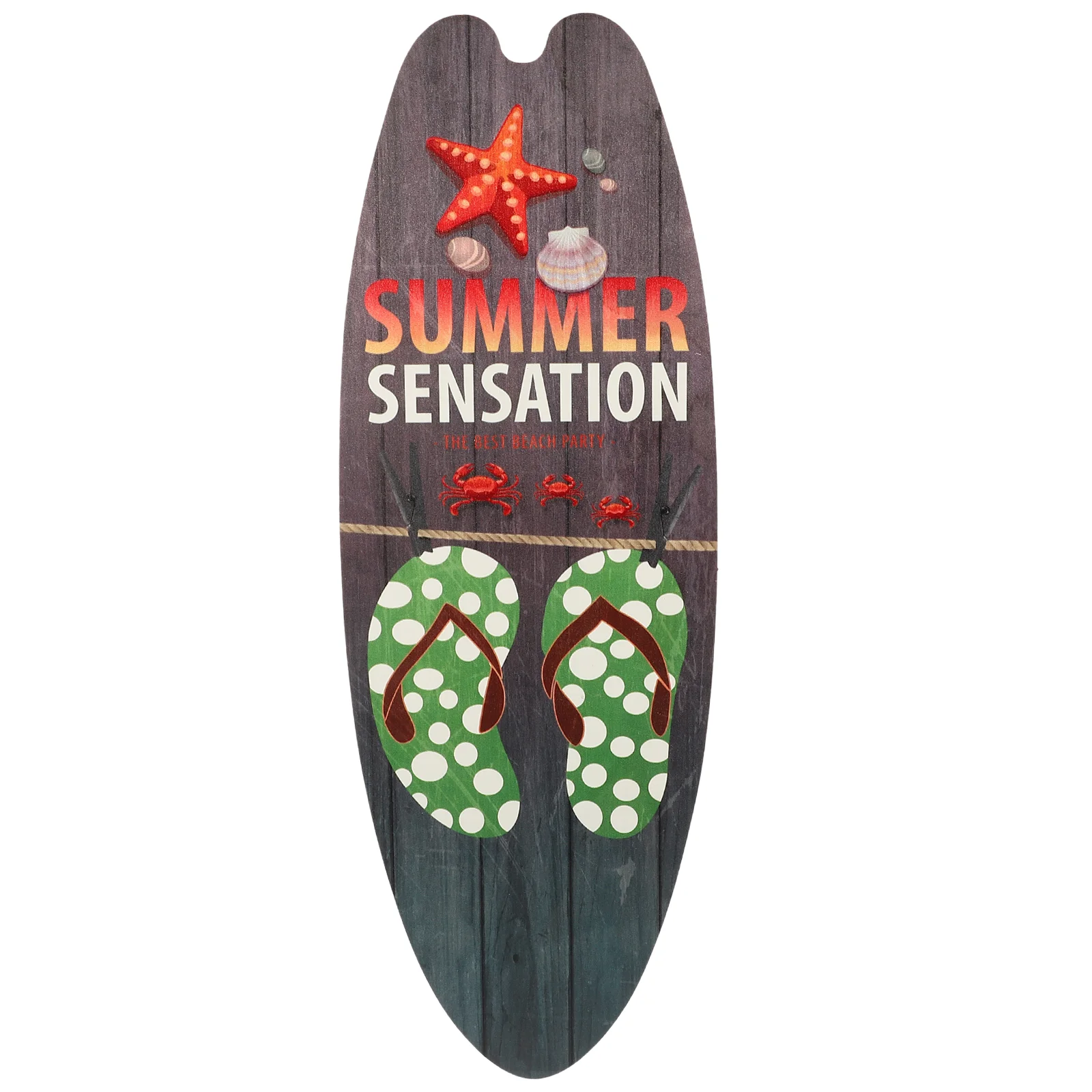 

Classical Summer Theme Hanging Surfboard Decor Retro Wall Sign Wooden Decorative Hanging Plaque