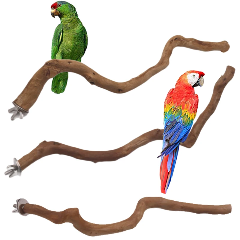 

Paw Cage Fork Parrot Grinding Stand Perch Natural Bird Stick Bird Standing Accessories Branches Tree Parakeet Climbing Toys Bird