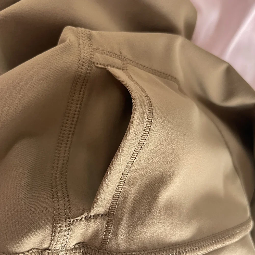 Двусторонние флисовые спортивные шорты для йоги с высокой талией женские