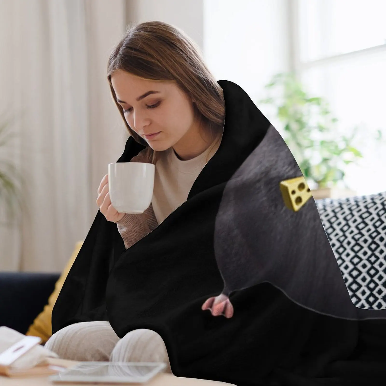 Одеяло Biggie Cheese Rat Мягкие большие дорожные одеяла