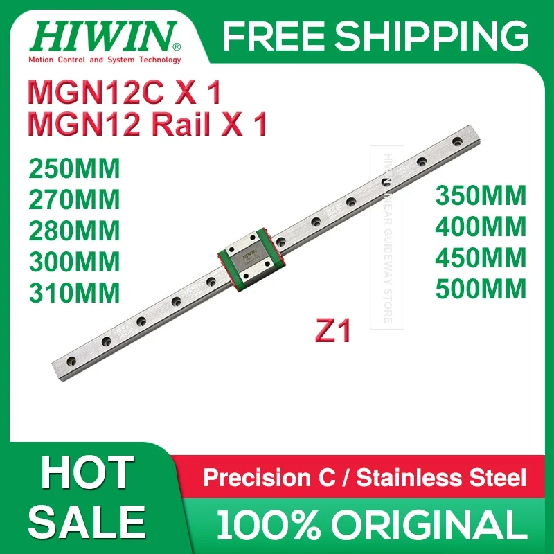 HIWIN MGN12C оригинальная линейная направляющая 150 мм 300 350 400 450 500 MGN12 + блок Z1