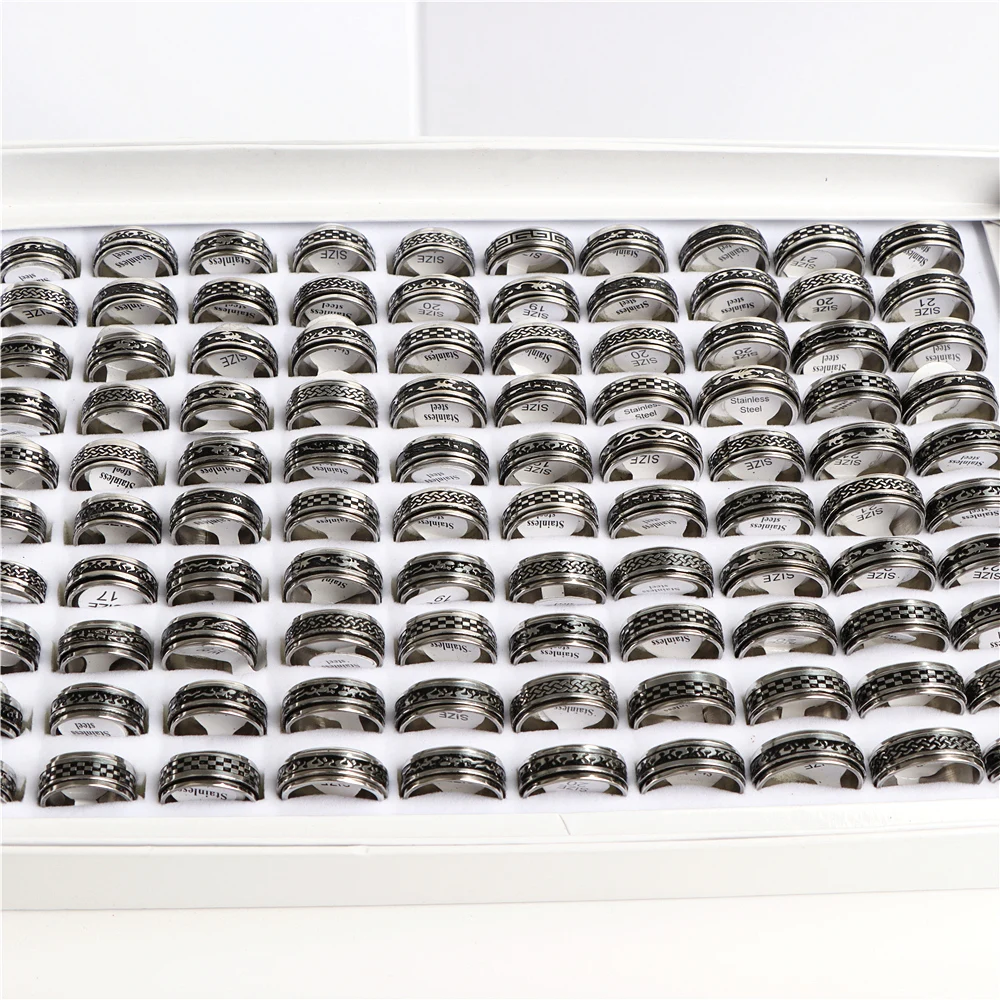 Кольцо-Спиннер из нержавеющей стали 20/30/36/50/100 шт./лот