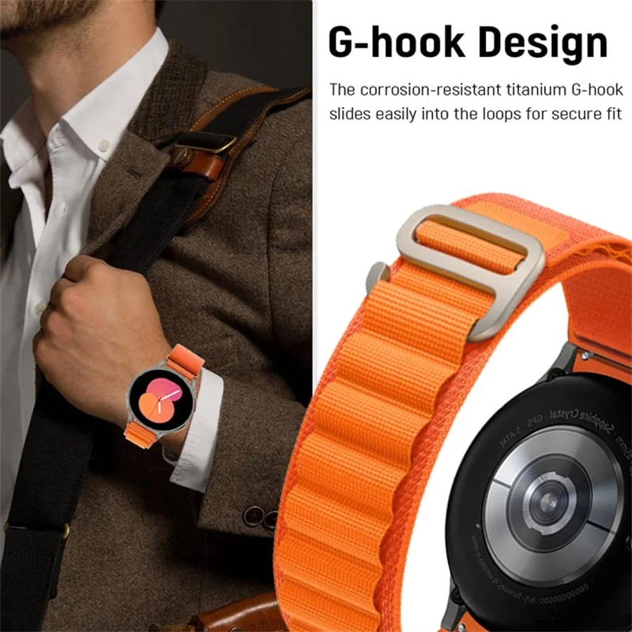 Alpine Loop for Samsung Galaxy Watch 4-Classic-5-Pro-Active 2 40mm 44mm band sport 20mm 22mm bracelet Huawei GT 2/3 Pro/2e strap