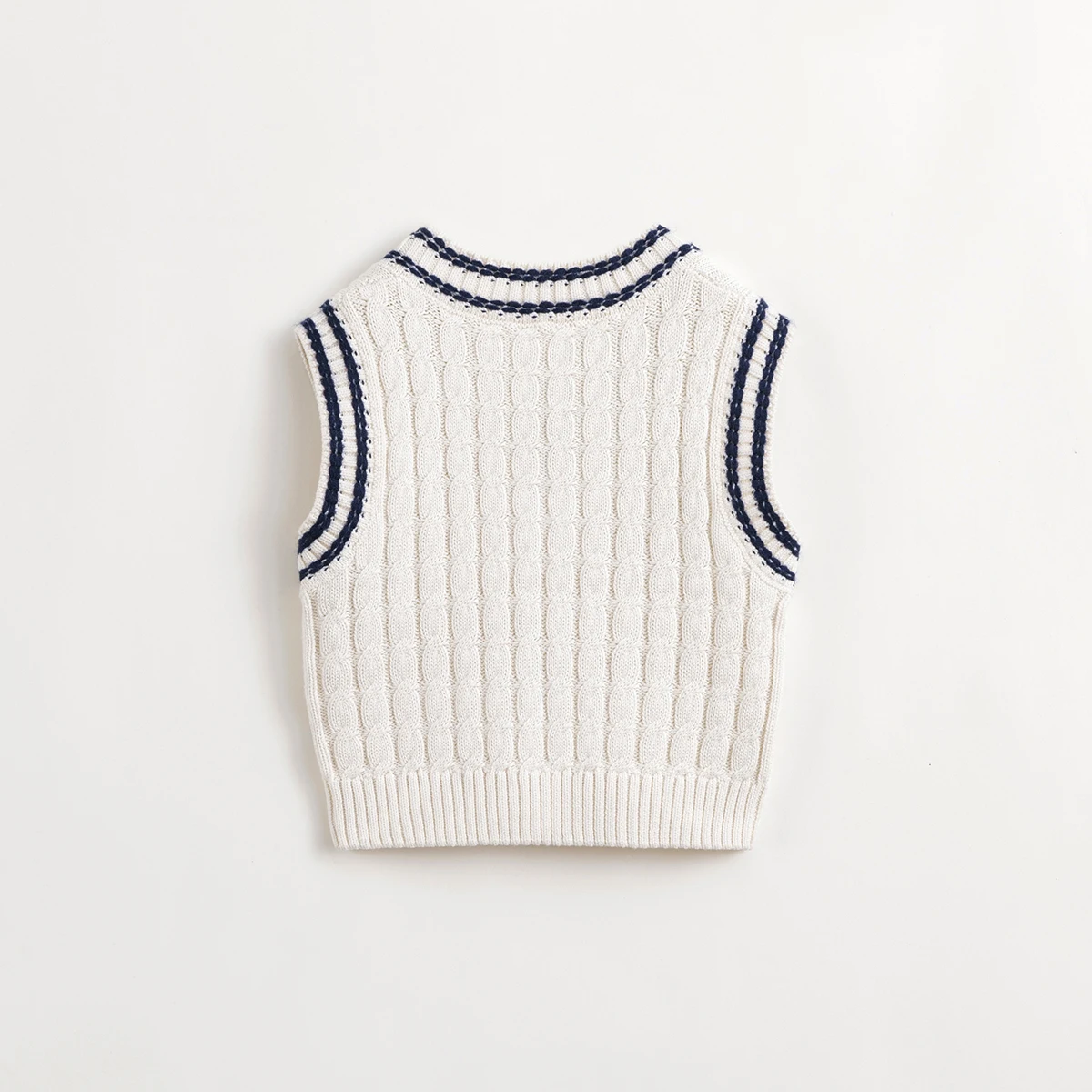 Вязаный жилет с V-образным вырезом для мальчиков и девочек