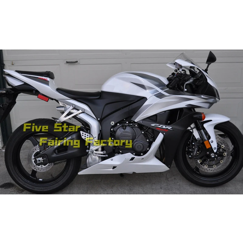

Motorcycle Fairing Kit For Honda CBR 600 RR 2007 2008 F5 All Bodywork CBR600RR 07 08 Injection 600RR Silver White