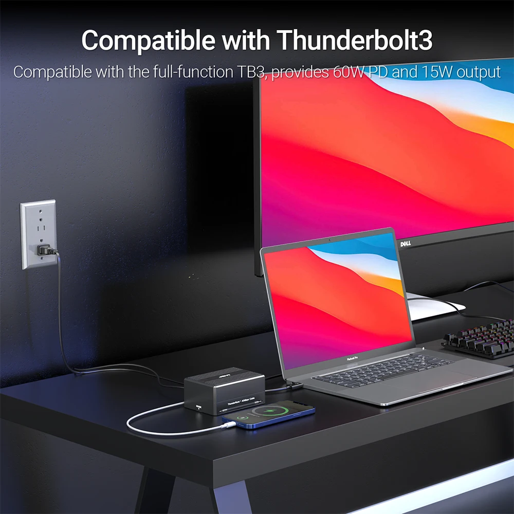 JEYI ThunderDock 7 Ultra совместим с Thunderbolt 3 40 Гбит/с и USB 4 типа 3.1 10G PD charger DP8K M.2 PCIE Storage NVME SSD |