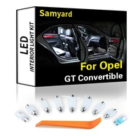 ceramics 8pcs interior led for opel gt convertible 2007 2011 canbus vehicle indoor dome map reading light no error auto lamp kit