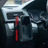 multifunction pu leather car air outlet hanging storage box cellphone bag vehicle organizer auto interior decoration accessories