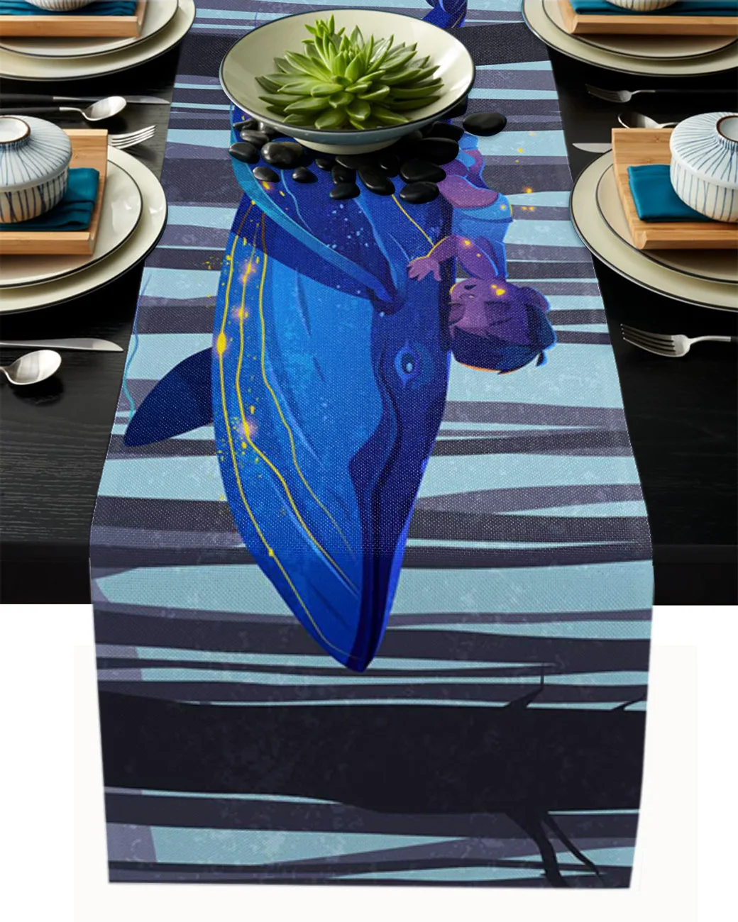 

Forest Whale Boy Dream Tablecloth Table Runner Decoration Home Decor Dinner Table Decoration Table Decor