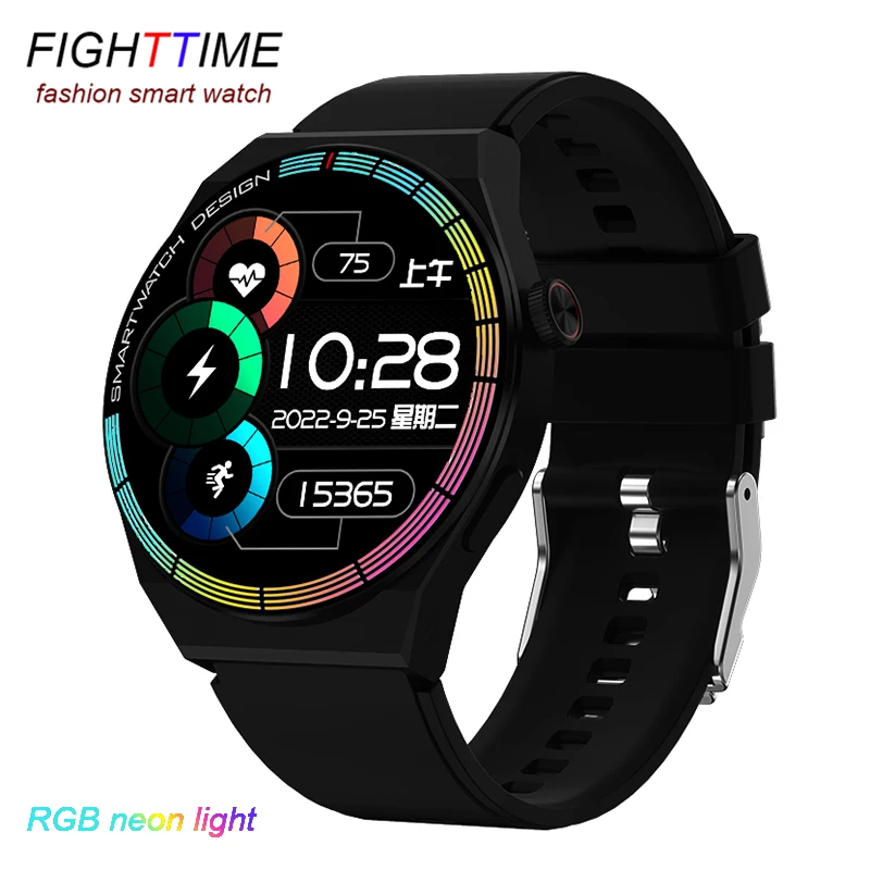 

FIGHTTIME Sports Smart Watch Men Neon Light AI Voice IP68 Waterproof SmartWatch Bluetooth Call Blood Oxygen Smart Watches Womens