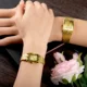 New Fashion Japan Quartz movement Golden Men Women Wristwatches Luxury Steel Bracelet Waterproof Watch Clock relogio masculino Other Image