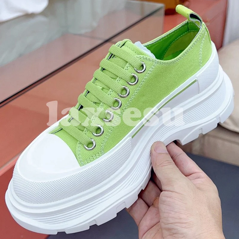 

Повседневные туфли унисекс на шнуровке, холщовые универсальные лоферы на толстой подошве, для влюбленных, разные цвета, весна-осень