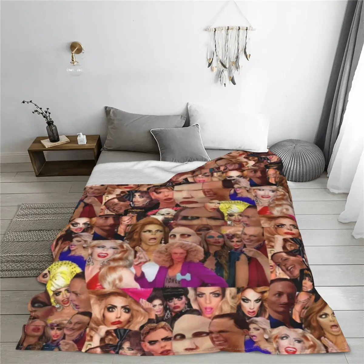 Одеяло с принтом в виде Квинса Эдвардс коллаж дешевое пушистое покрывало