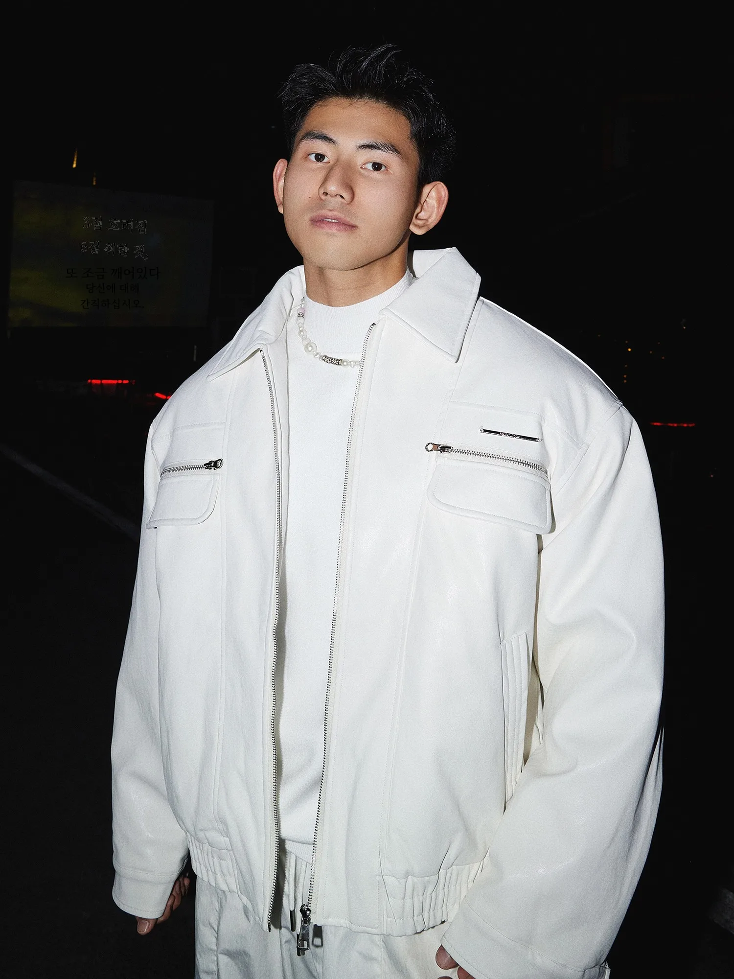 Papaslilmonster American High Street Мотоциклетная кожаная одежда Pu Shuai Cleanfit Жесткая куртка-карго