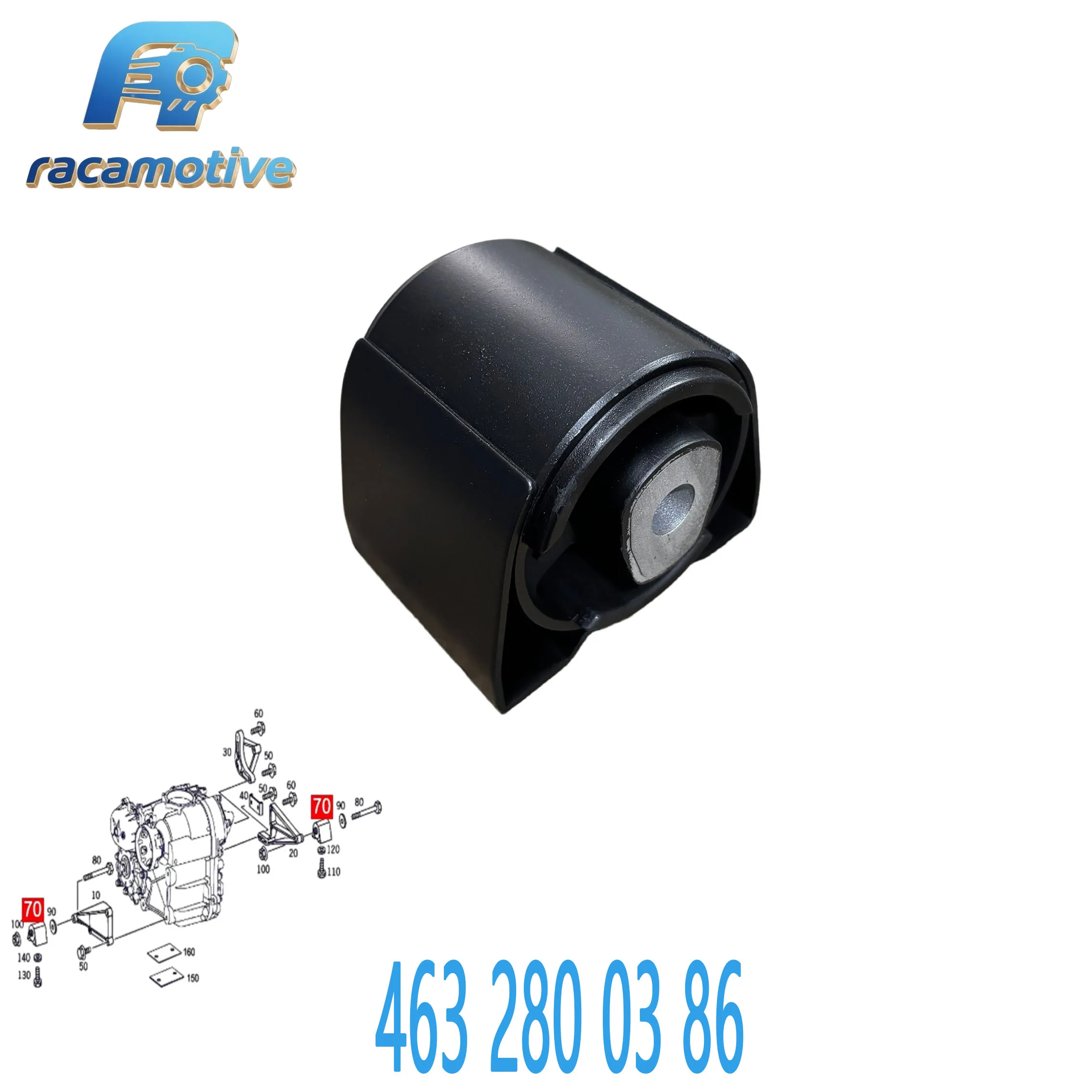 Фото 4632800186 4632800286 4632800386 Подходит для Mercedes-Benz W463 W461 G36 AMG W463 W465, резиновая опора двигателя. №2