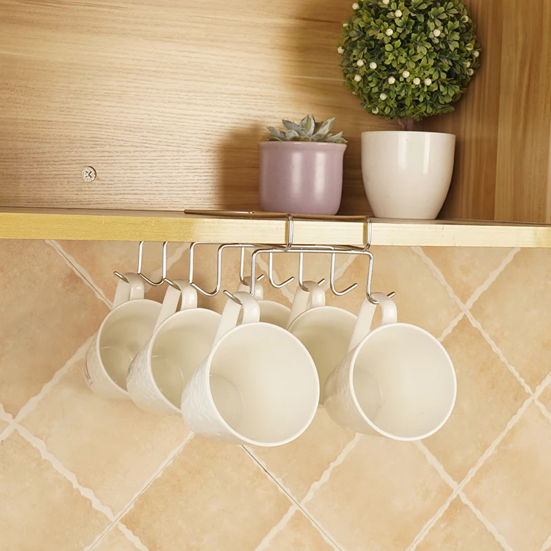 Настенный Кухонный Крючок Для Хранения Подстаканник Из Нержавеющей Стали Стойка